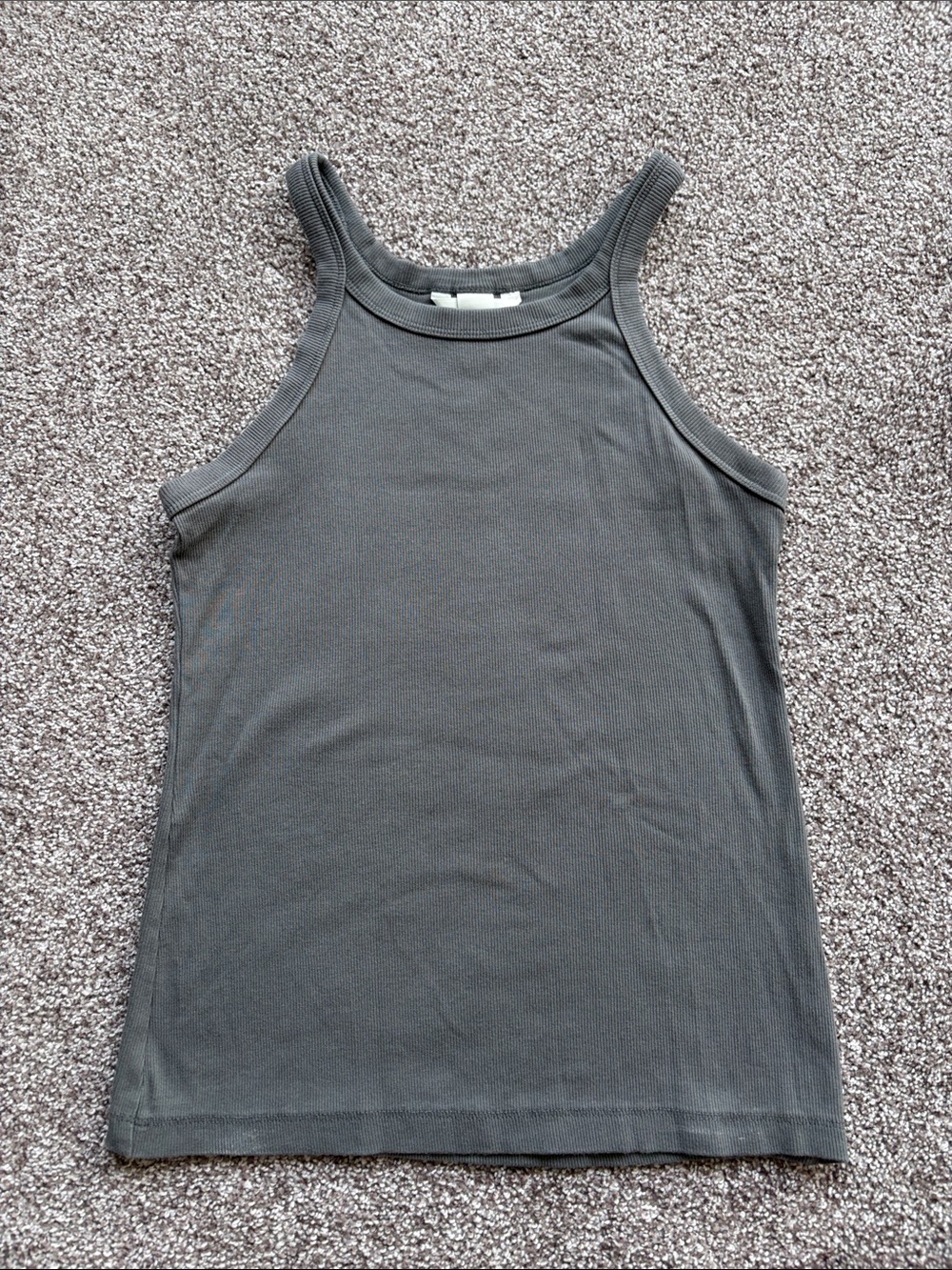 H&M Women's Ribbed Tank Top - Charcoal